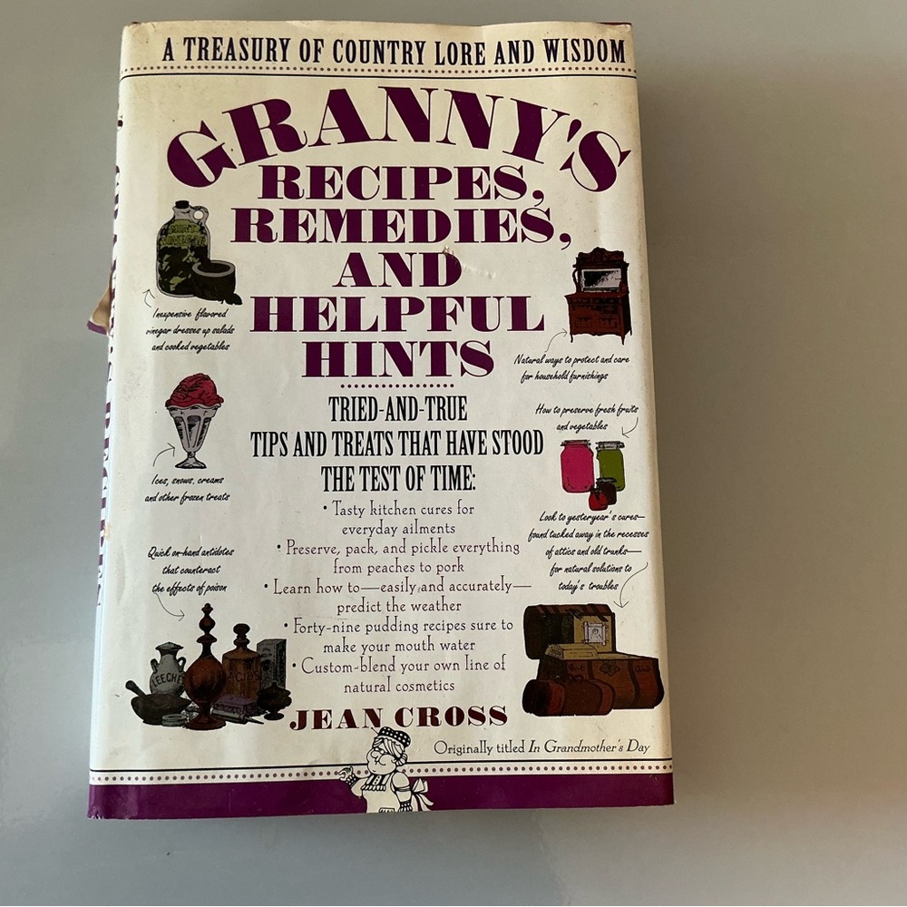 Granny's Recipes, Remedies, and Helpful Hints by - Cream & Purple Cover